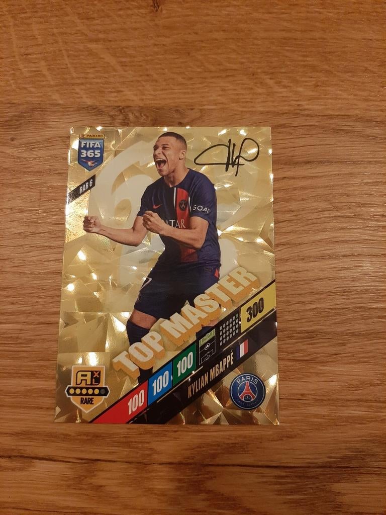 Zeldzame Mbappé Top Master kaart met handtekening, Ophalen of Verzenden, Zo goed als nieuw, Buitenlandse clubs, Spelerskaart