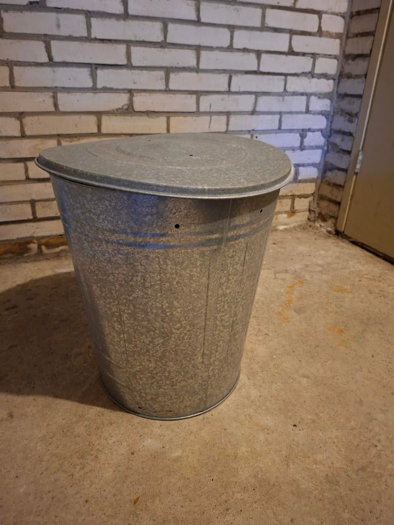 IKEA KNODD Afvalemmer/Opbergton met deksel - Nieuw, Ophalen, Nieuw, Grijs, Metaal