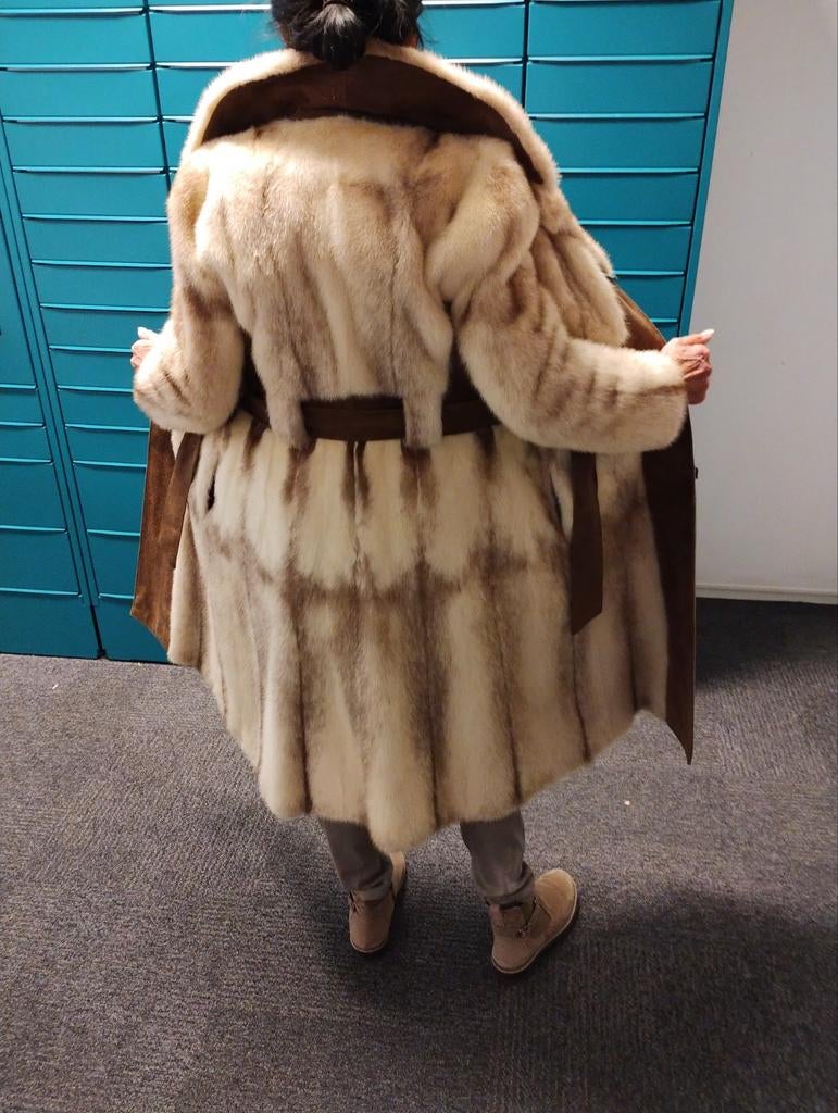 Elegante Nertsmantel met Riem, Bruin, Ophalen of Verzenden, Maat 34 (XS) of kleiner, Onbekend