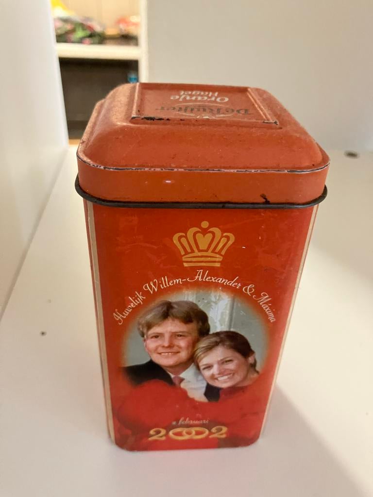 De Ruijter Oranje Hagel blik Huwelijk Willem-Alexander & Máx, Ophalen of Verzenden, Gebruikt, Nederland, Overige typen