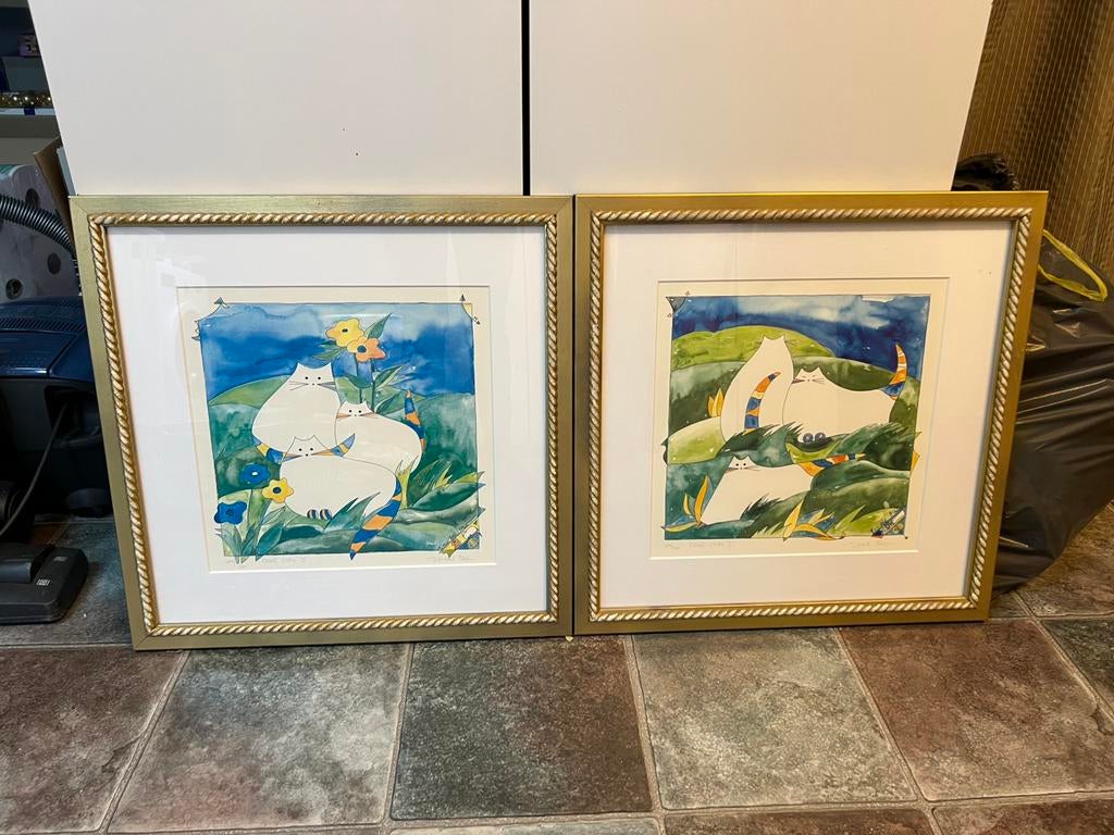 Twee genummerde zeefdrukken Cool Cats., Antiek en Kunst, Kunst | Litho's en Zeefdrukken, Ophalen of Verzenden