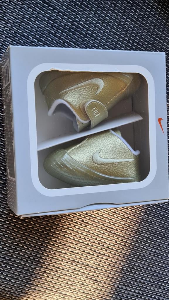 Nike Waffle 1 PRM babyschoentjes goud maat 16, Schoentjes, Zo goed als nieuw, Nike, Verzenden