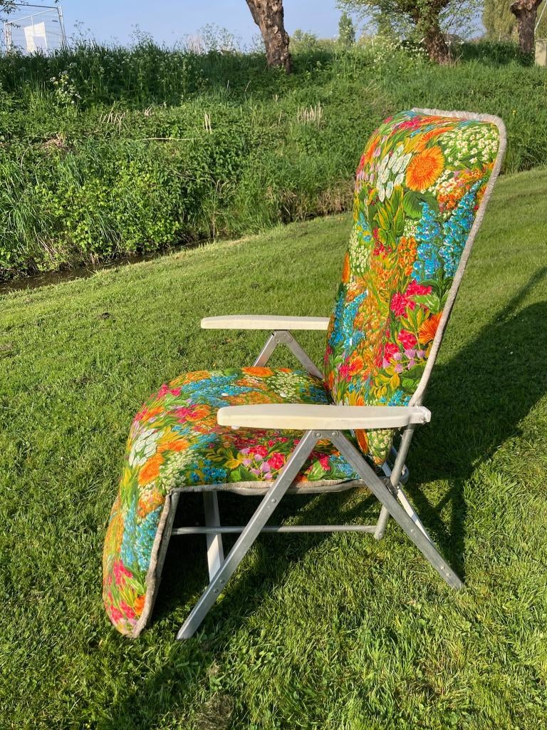 Vintage Kurz tuinstoel, Ophalen, Gebruikt, Overige materialen, Verstelbaar