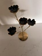 Houder voor sieraden met zwarte bloemen, Ophalen, Gebruikt