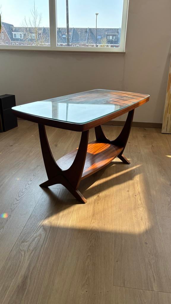 Vintage 1960s art deco salontafel, Huis en Inrichting, Tafels | Salontafels, Ophalen, Gebruikt, 100 tot 150 cm, 50 tot 75 cm