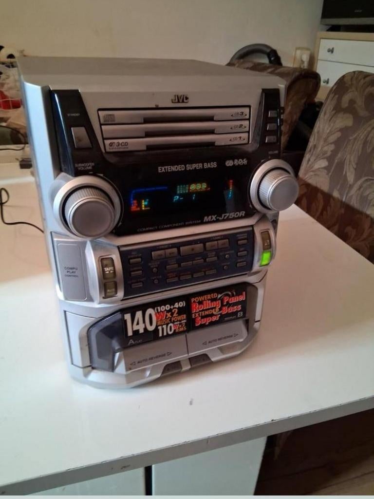 Te koop, JVC MX-750R.3cassette cd, Ophalen