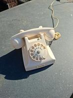 Vintage Draaischijf Telefoon - Crème Wit, Ophalen of Verzenden, Gebruikt, 1 handset