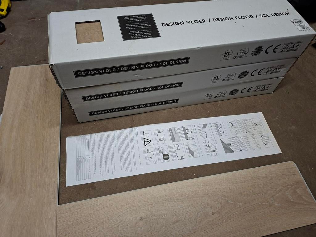 3 dozen Ambiant visgraat click PVC beige, Ophalen, Overige typen, Nieuw, Minder dan 5 m²