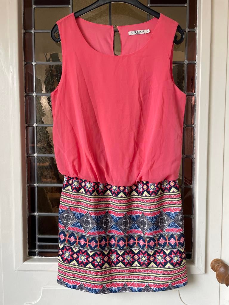 Unika jurkje maat L, Kleding | Dames, Maat 38/40 (M), Ophalen of Verzenden, Zo goed als nieuw, Roze