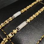 18 karaat gouden ketting massief monte carlo schakel italy, Sieraden, Tassen en Uiterlijk, Kettingen, Ophalen of Verzenden, Zo goed als nieuw