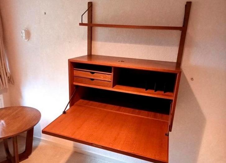 Paul Cadovius Royal System wandmeubel bureau, Huis en Inrichting, Bureaus, Gebruikt, Bureau-kast combinatie, Overige merken, Vintage