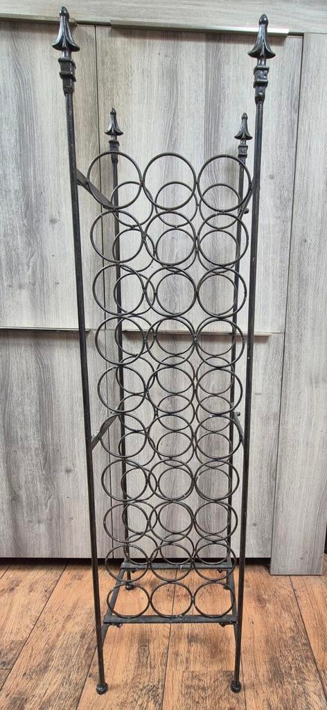 Wijnrek voor 30 flessen - Metaal, 132 cm hoog, Ophalen of Verzenden