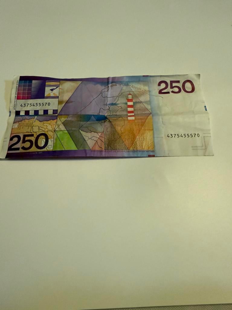 Briefje van 250 gulden, Ophalen of Verzenden, 250 gulden