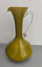 Groene glazen vaas met oor, Antiek en Kunst, Ophalen of Verzenden