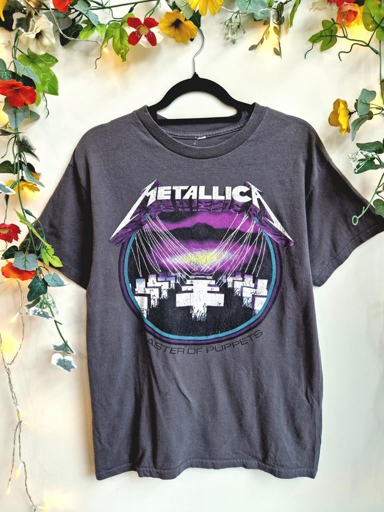 Gaaf vintage Metallica master of puppets shirt, Ophalen of Verzenden, Zo goed als nieuw, Maat 48/50 (M), Grijs