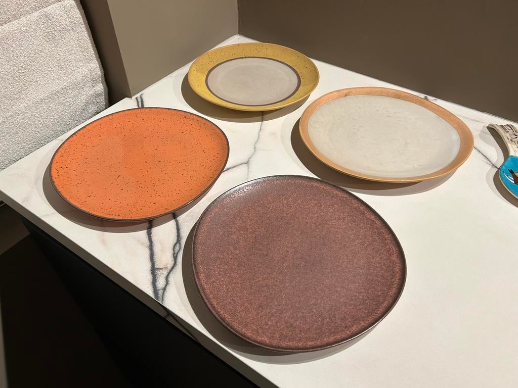 HK Living 6x dinerbord, Huis en Inrichting, Keuken | Servies, Ophalen, Keramiek, Zo goed als nieuw, Bord(en)