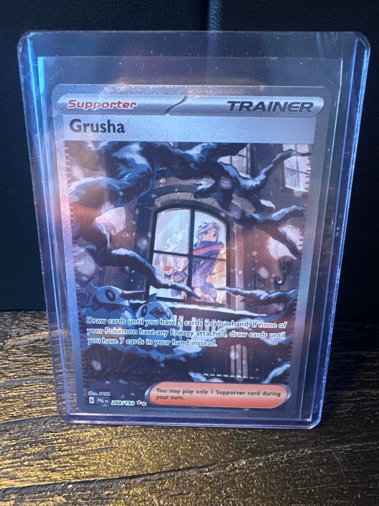 Pokémon Grusha PAL 268/193 Trainer kaart, Verzenden, Zo goed als nieuw, Losse kaart, Foil
