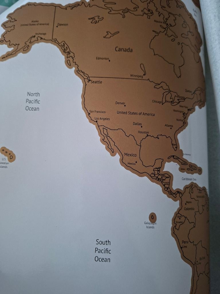 Kras wereldkaart poster, Onbekend, 2000 tot heden, Ophalen of Verzenden, Wereld