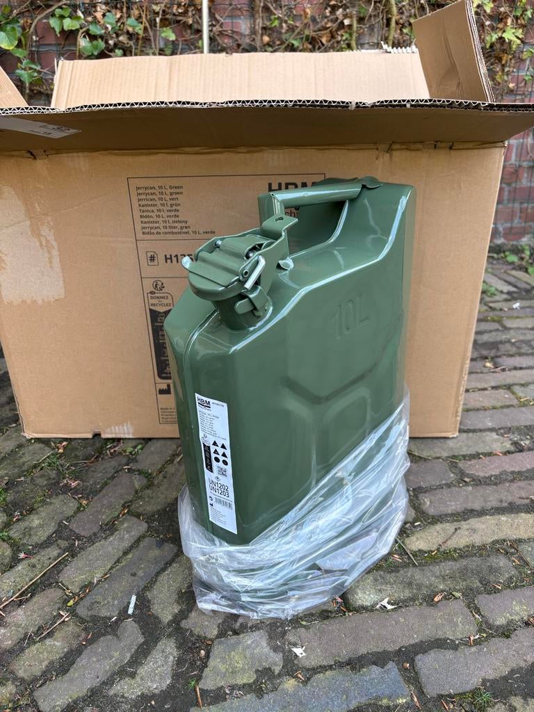 Jerrycans, 10Liter van metaal, Ophalen of Verzenden
