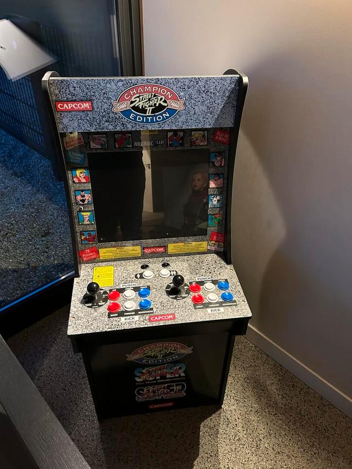Arcade Kast Street Fighter II Champion Edition, Spelcomputers en Games, Spelcomputers | Overige, Zo goed als nieuw, Ophalen
