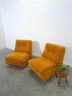 Modulaire sofa, fauteuils warm geel vintage, Huis en Inrichting, Gebruikt, Vintage, 75 tot 100 cm, Ophalen of Verzenden