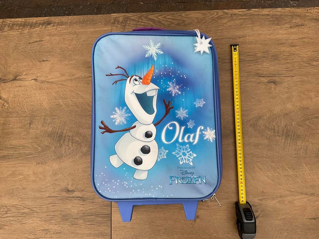 Zgan, niet kapot, Disney Frozen Olaf kinder koffer, Verzamelen, Disney, Ophalen, Overige figuren, Zo goed als nieuw, Tas, Koffer of Zak