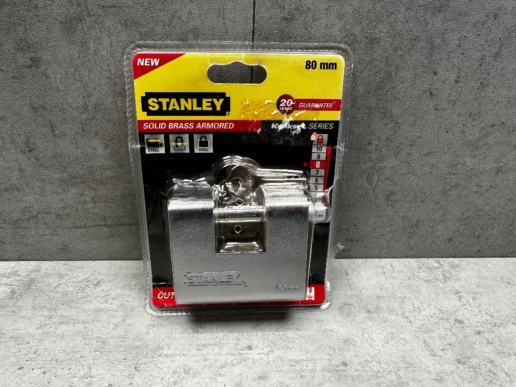 Stanley hangslot zware uitvoering - 11076, Caravans en Kamperen, Kampeeraccessoires, Ophalen of Verzenden, Nieuw