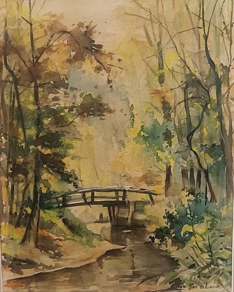 Piet te Lintum, Antiek en Kunst, Kunst | Schilderijen | Klassiek, Ophalen of Verzenden