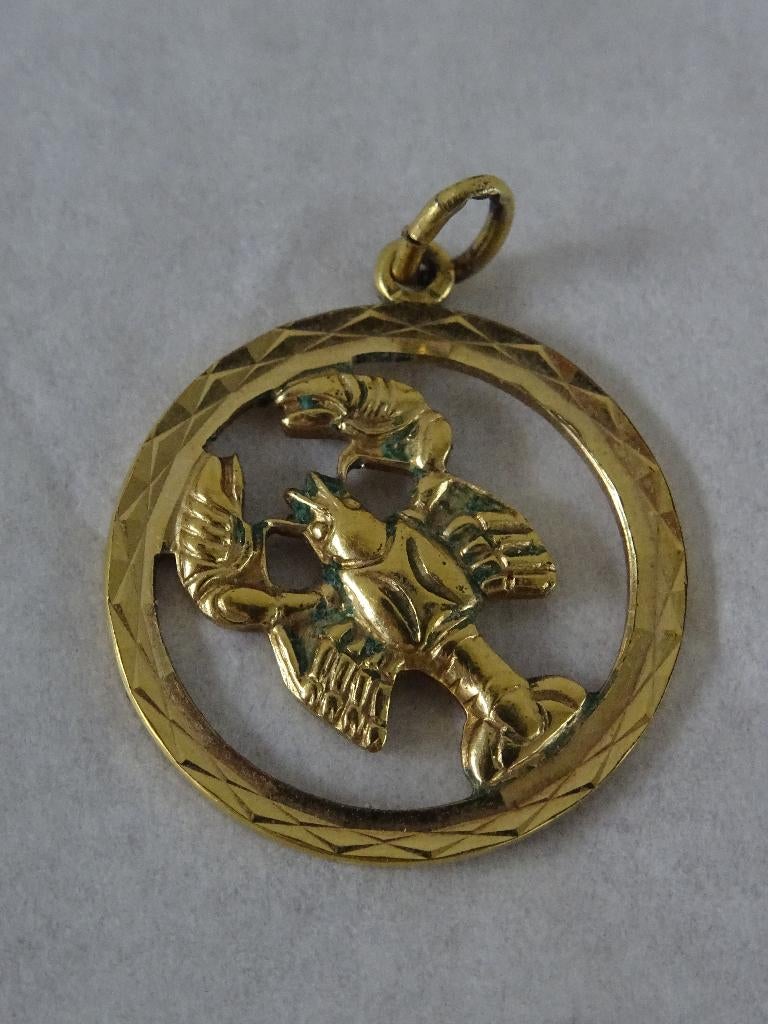 kettinghanger kreeft sterrenbeeld vintage doublé hanger, Sieraden, Tassen en Uiterlijk, Overige materialen, Ophalen of Verzenden