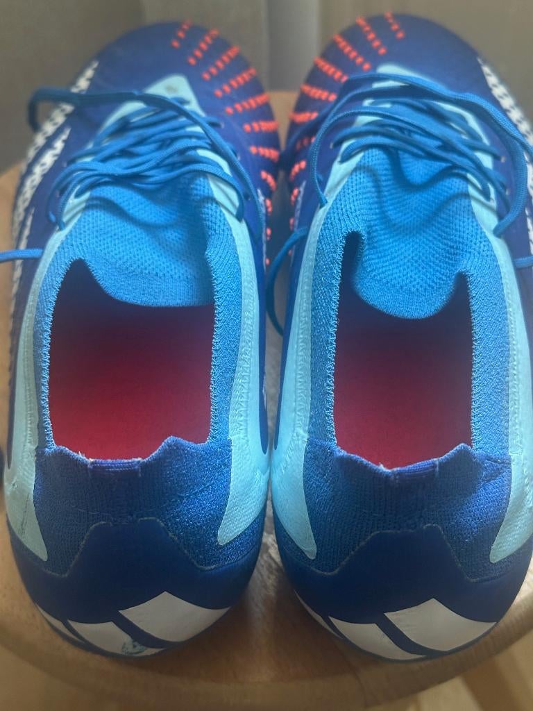 Adidas Predator voetbalschoenen blauw/wit – maat 45 1/3, Gebruikt, Schoenen, Maat L, Ophalen of Verzenden