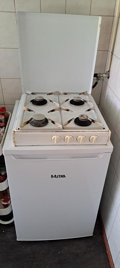Gasfornuis Etna gratis ophalen 30 maart, Witgoed en Apparatuur, Fornuizen, Gebruikt, Vrijstaand, Gas, 4 kookzones, 85 tot 90 cm