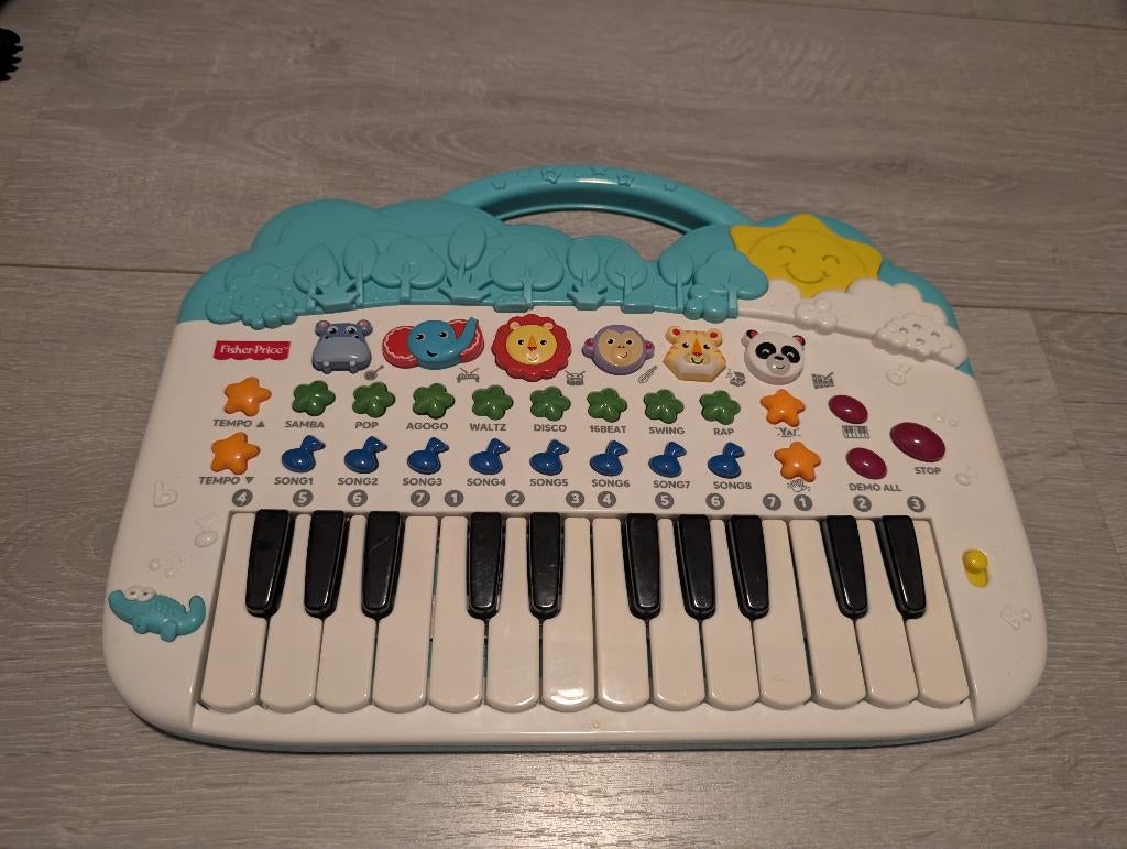 Fisher price dierenpiano / keyboard, Ophalen of Verzenden, Zo goed als nieuw, Speelset, Met geluid