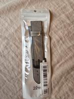 Nieuwe 22mm grijze lederen horlogeband, Ophalen of Verzenden, Nieuw, Grijs