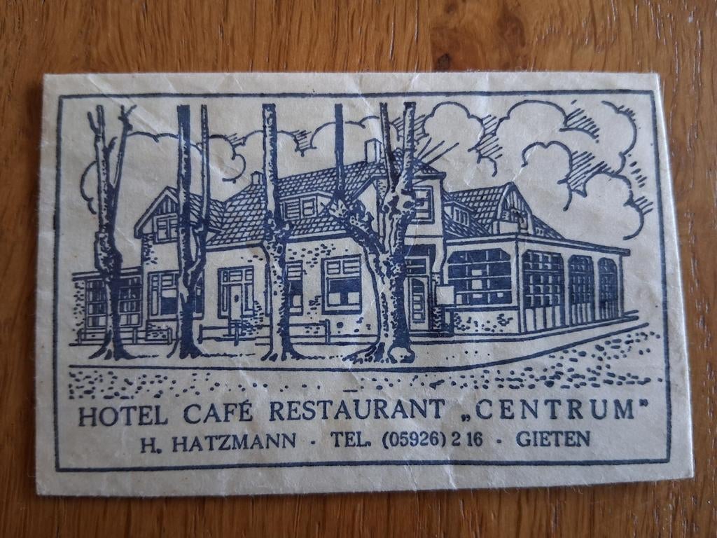Suikerzakje #650 café-restaurant Centrum Gieten, Verzenden, Nederland