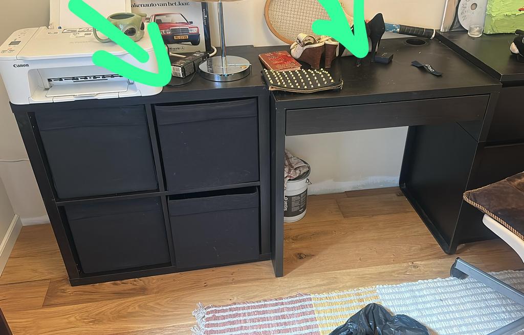 Ikea meubels MICKE en KALLAX, Ophalen, Zo goed als nieuw, 25 tot 50 cm, 50 tot 100 cm