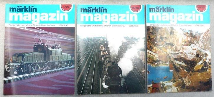 Marklin magazin 1/76 - 2/76 - 4/76 Duitse taal., Hobby en Vrije tijd, Modeltreinen | H0, Zo goed als nieuw, Boek, Tijdschrift of Catalogus