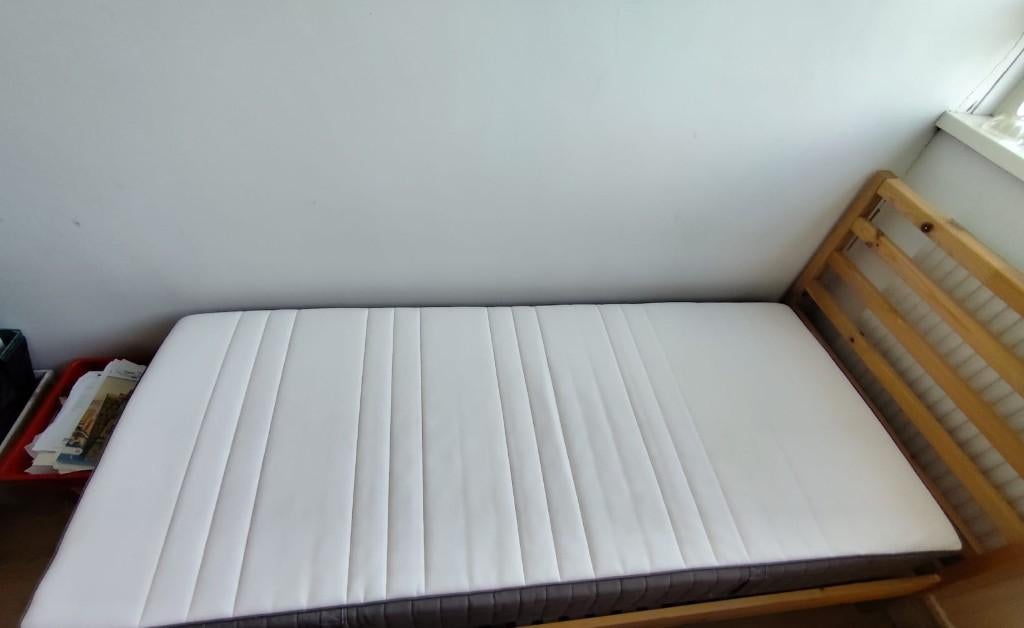 TARVA bed + MORGEDAL matras, Ophalen, Gebruikt, 90 cm, Eenpersoons