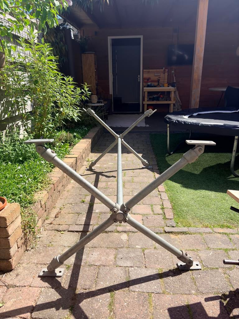 Gegalvaniseerde steigerbuis frame, tafelpoot, onderstel, Ophalen, Tafelpoot, Gebruikt, 50 tot 100 cm