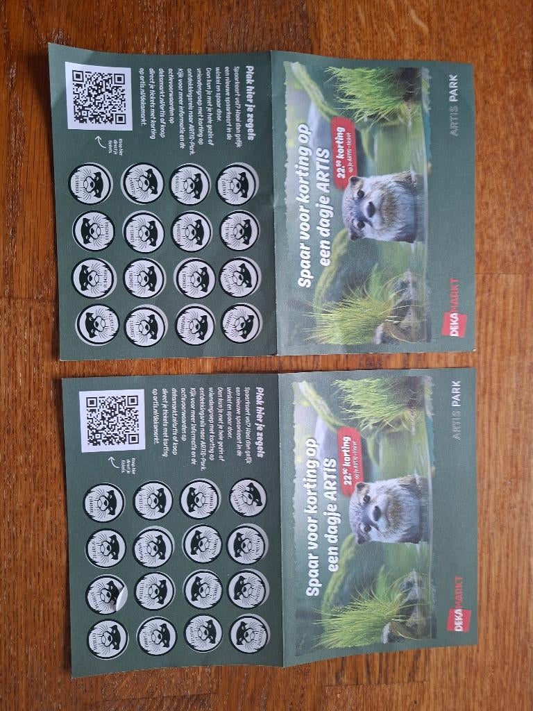 2 Artis toegangskaarten met korting. Samen €15., Drie personen of meer, Kortingsbon