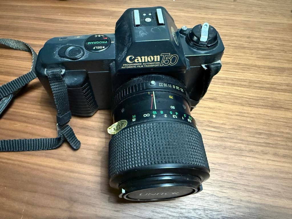 Canon T50 SLR Unitor Zoom Macro lens, Ophalen of Verzenden, Gebruikt, Spiegelreflex, Canon