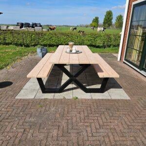 DIRECT Leverbaar Picknickset Douglas Tafel Gratis Montage, Ophalen of Verzenden, Nieuw, Rechthoekig, Hout