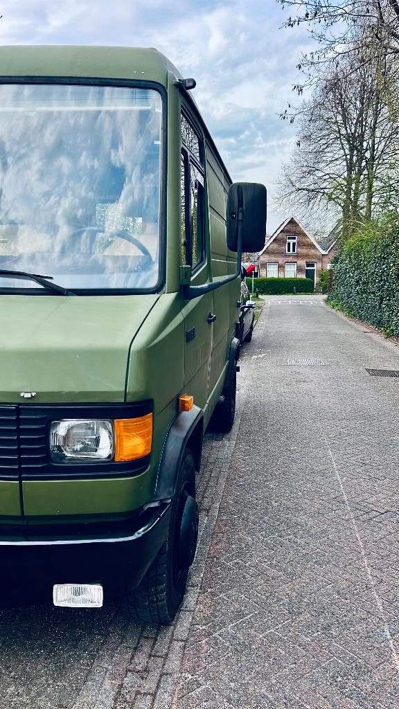Unieke Mercedes Vario  Off-grid B-rijbewijs  Instap klaar, Caravans en Kamperen, Luifel, Particulier, Kluisje, 5 tot 6 meter