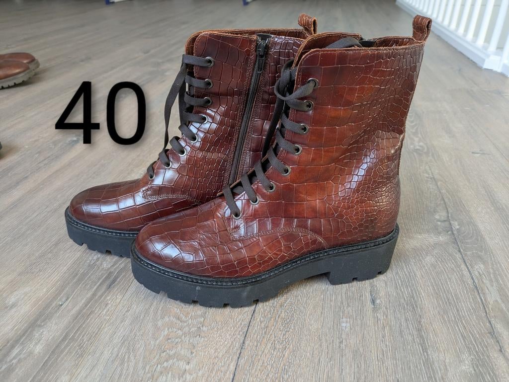 Dames schoenen leer 40, Schoenen met lage hakken, Bruin, Nieuw, Ophalen of Verzenden