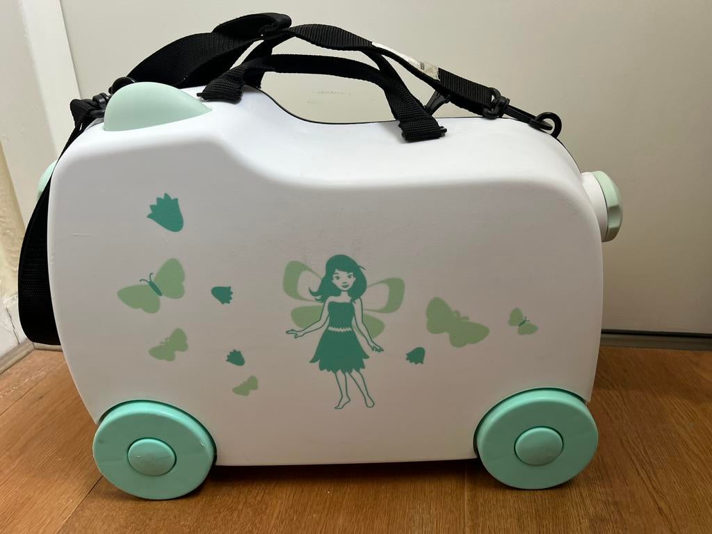 Vlinder kinderkoffer, Sieraden, Tassen en Uiterlijk, Koffers, Wieltjes, Hard kunststof, Minder dan 50 cm, Ophalen of Verzenden