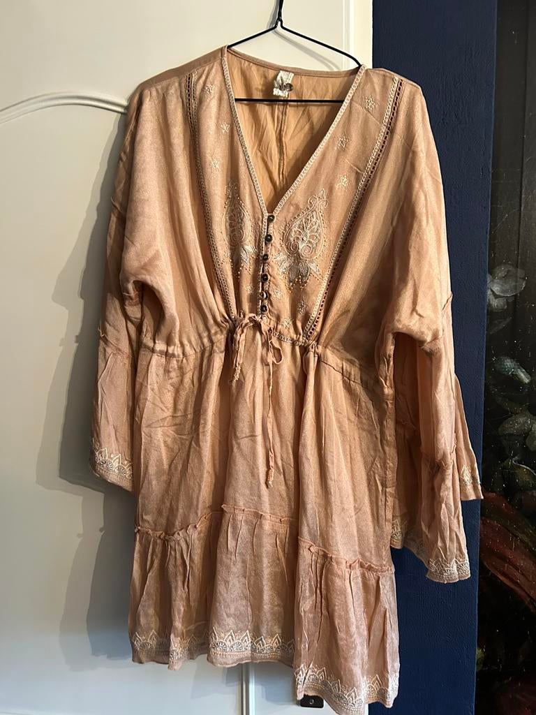 Ibiza tuniek, verstelbare taille xl, Kleding | Dames, Jurken, Maat 46/48 (XL) of groter, Nieuw, Ophalen of Verzenden, Roze