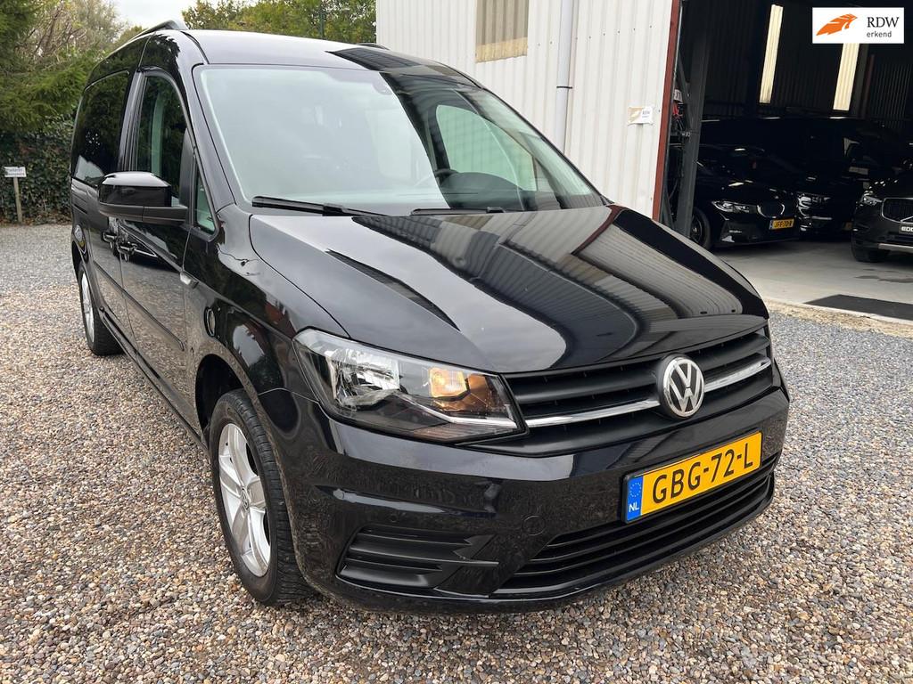 Volkswagen CADDY MAXI 1.0 TSI LPG CRUISE.NAVI.TREKHAAK., Auto's, Volkswagen, Voorwielaandrijving, Gebruikt, Zwart, 102 pk