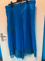 Blauwe Indiase jurk met gouden borduursels, Blauw, Maat 46/48 (XL) of groter, Ophalen of Verzenden, Zo goed als nieuw