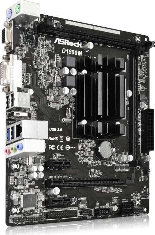 ASRock D1800M - Dual Core J4005 geïntegreerd moederbord, DDR3, Ophalen of Verzenden, Bijsterhuizen 1111 , Nijmegen Gelderland, NL