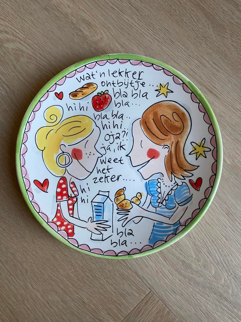Ontbijtbordje even bijkletsen - Blond amsterdam, Blond Amsterdam, Keramiek, Ophalen of Verzenden, Zo goed als nieuw