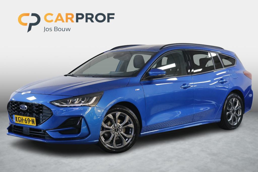 Ford Focus Wagon 1.0 EcoBoost Hybrid ST Line X Leder | Clima, Auto's, Ford, Gebruikt, Euro 6, Blauw, 19 km/l